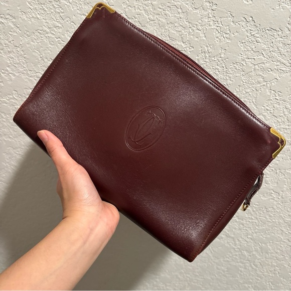 Cartier Deep Burgundy Leather Pouch